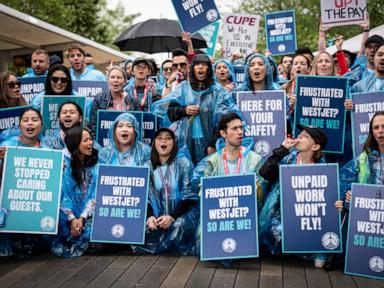 Source-feed image associated with WestJet reaches tentative deal with flight attendants to end strike