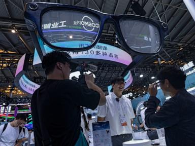Source-feed image associated with Shanghai science forum photos show China's AI, robotics advances in rivalry with US