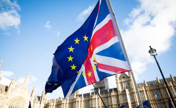 Source-feed image associated with New UK Referendum Would Flip Brexit Result of a Decade Ago, Poll Finds