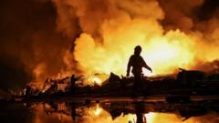Source-feed image associated with Russia strike kills 21 as Ukraine says it needs more missile interceptors