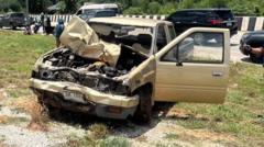 Source-feed image associated with Nine Thai monks killed after 11-year-old driver collides with procession