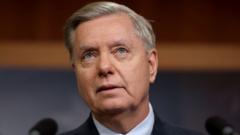 Source-feed image associated with Lindsey Graham remembered by Trump as 'giant of the US Senate' at funeral