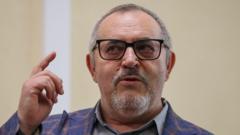 Source-feed image associated with Russian anti-war politician says he has fled the country