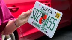 Source-feed image associated with 'SQZ A55' - US pensioner shocked by her racy new car licence plate