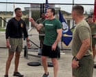 Source-feed image associated with Hegseth warns Cuba against acquiring weapons in visit to Guantánamo Bay