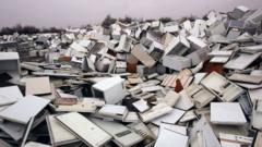 Source-feed image associated with Mountain of broken fridges growing across England and Wales