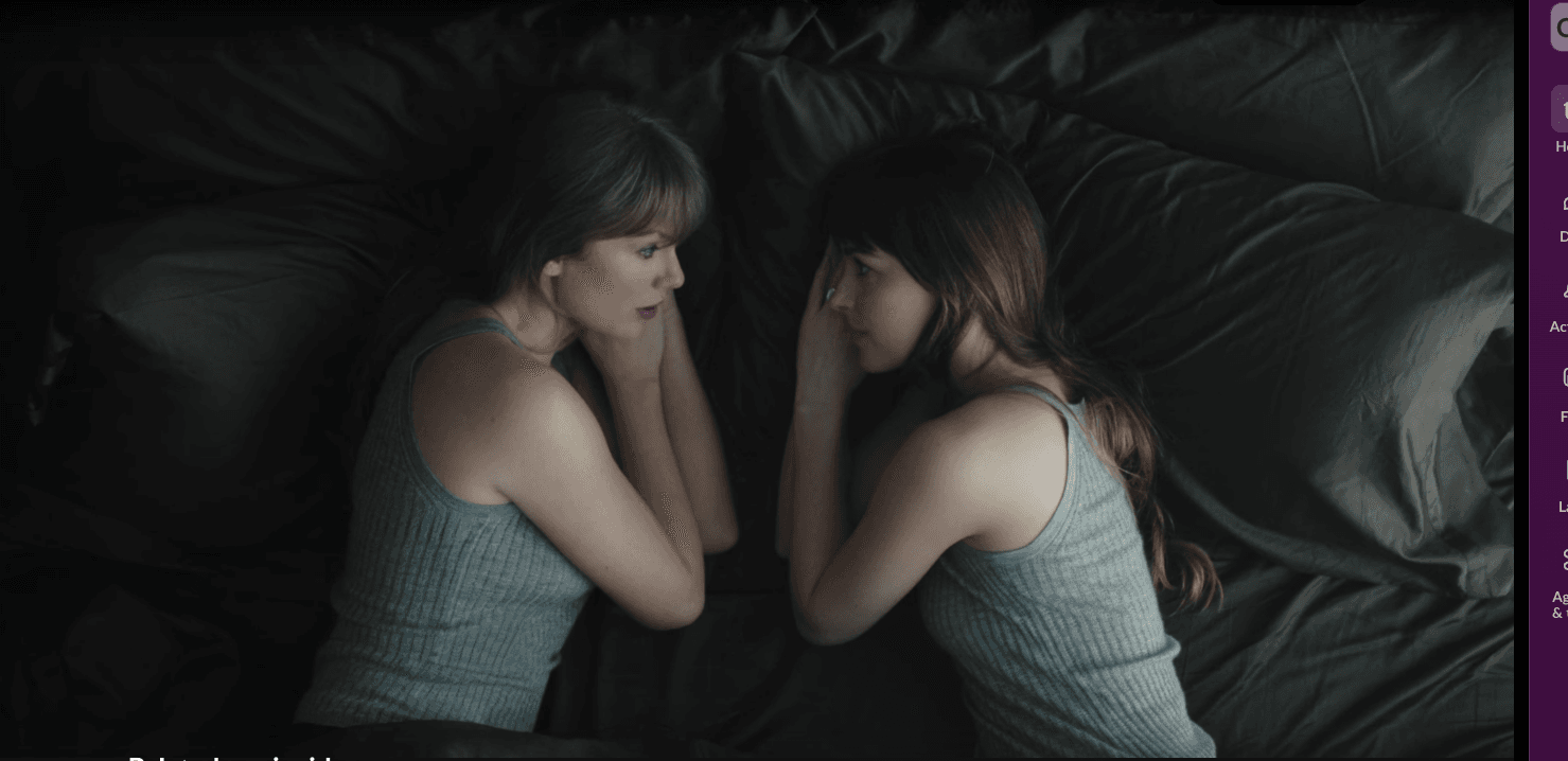 Image from linked report: Watch Taylor Swift Haunt Dakota Johnson and Colin Farrell in “Patient Zero” Video