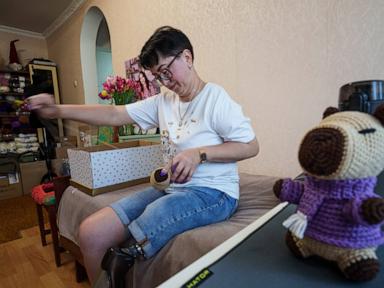 Source-feed image associated with For one Ukrainian war amputee, rebuilding is painful after a Russian strike killed her husband
