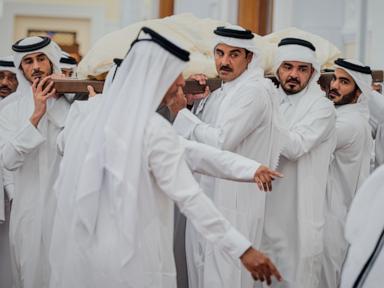 Source-feed image associated with Qatar's former ruler Sheikh Hamad bin Khalifa Al Thani has died at 74