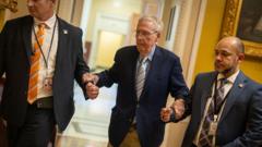 Source-feed image associated with Questions swirl over top US Republican McConnell's hospital stay - here's what we know