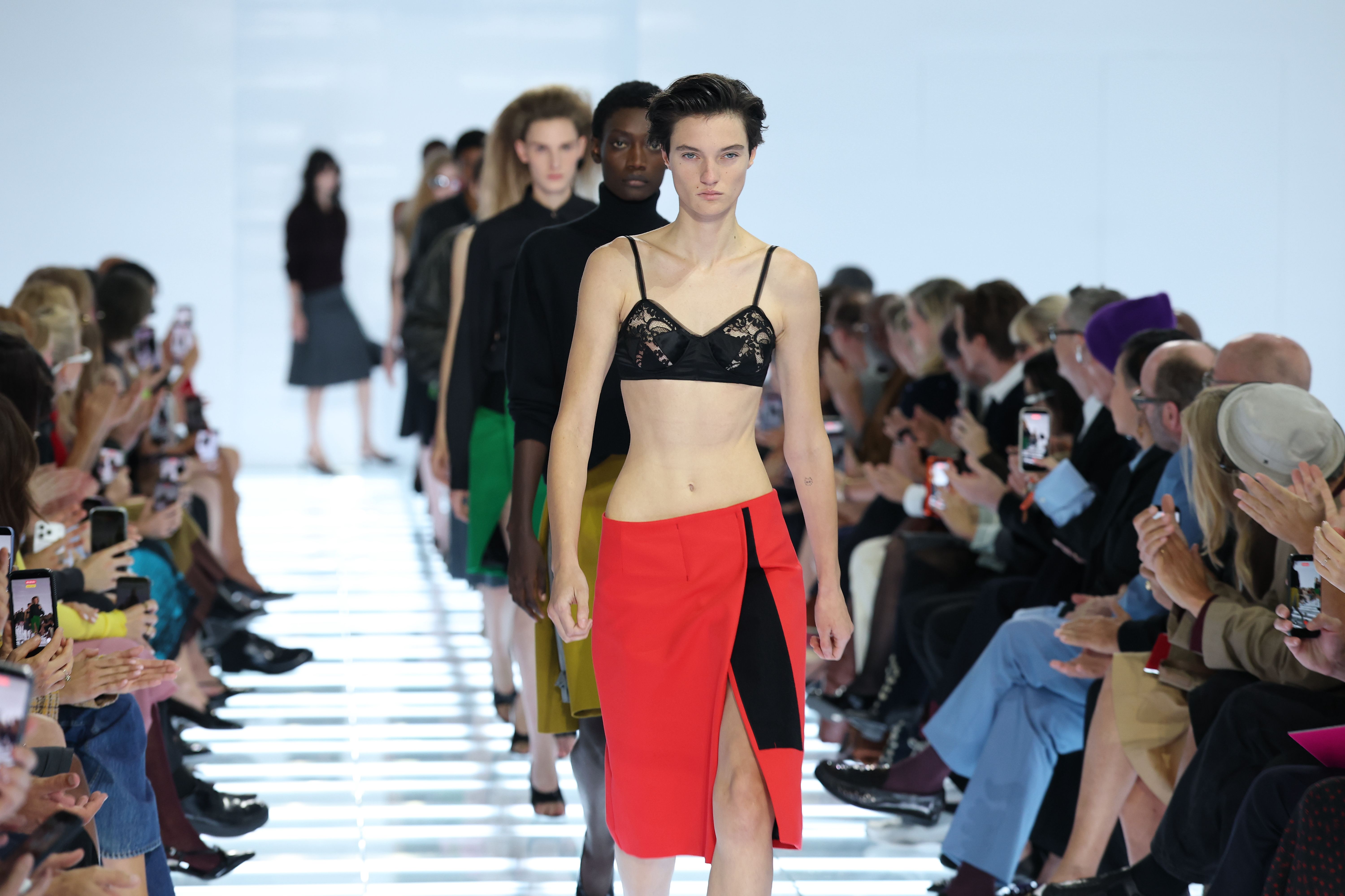 Image from linked report: The Prada Spring 2027 Collection Is Already Causing a Run on Skirts