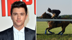 Source-feed image associated with Boy band star swaps stage for racecourse