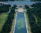 Source-feed image associated with Trump acknowledges ‘real problems’ at reflecting pool after $14m makeover, blaming ‘vandalism’