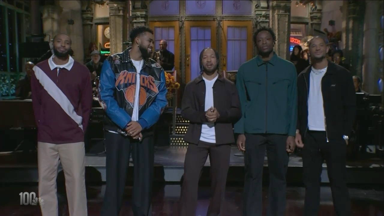 Image from linked report: Jalen Brunson’s ‘SNL’ Monologue Sees Knicks Starting 5 Roasting Each Other