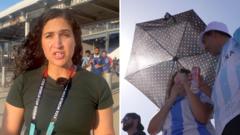 Source-feed image associated with World Cup fans sweat through US 'heat dome'