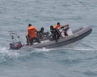 Source-feed image associated with Indonesian rescue crews searching for 140 people after ferry hit bad weather