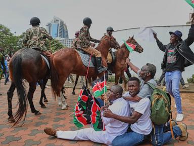 Source-feed image associated with Hundreds arrested as Kenyans mark the anniversary of deadly protests in 2024