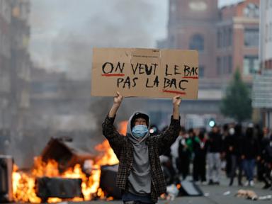 Image from linked report: France gripped by spreading student protests as PM calls crisis meeting
