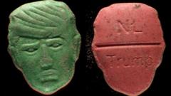 Source-feed image associated with Dutch health institute issues 'red alert' over Trump-shaped ecstasy pills