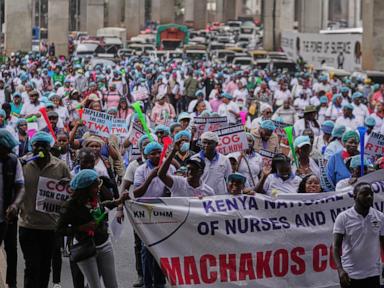 Source-feed image associated with Kenya's doctors threaten to join strike by nurses, citing increased workload in hospitals