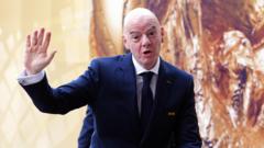 Source-feed image associated with Infantino opponents threaten 'non co-operation' with Fifa