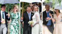 Source-feed image associated with Watch: A veil, gowns and umbrellas at a rainy royal wedding