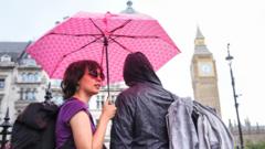 Source-feed image associated with New thunderstorm warnings for parts of UK as rain set to continue