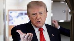 Source-feed image associated with Trump says Iran war talks taking place during lull in strikes