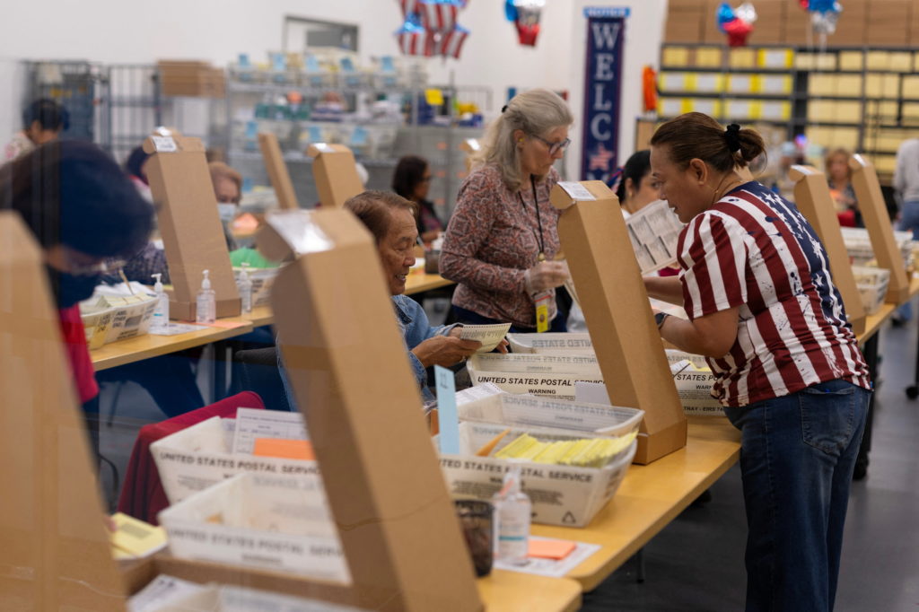 Source-feed image associated with Judge again blocks Trump mail ballot executive order in ruling that's likely to be swiftly appealed
