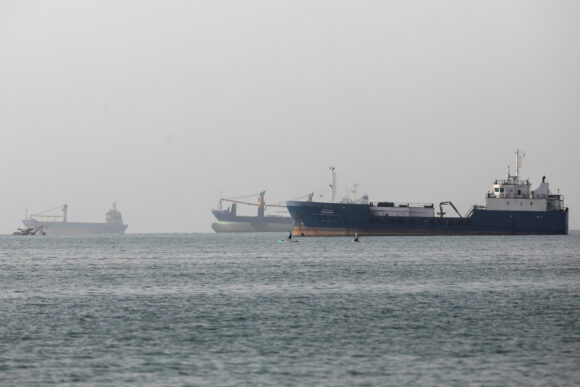 Source-feed image associated with Merchant Ships Desert Strait of Hormuz Amid Renewed US Strikes