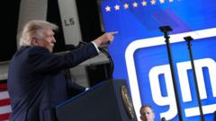 Source-feed image associated with Trump defends tariffs in hard-hit Michigan as Canada tax hike looms