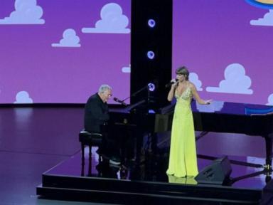 Source-feed image associated with WATCH: Taylor Swift joins Tom Hanks and more at ‘Toy Story 5’ premiere