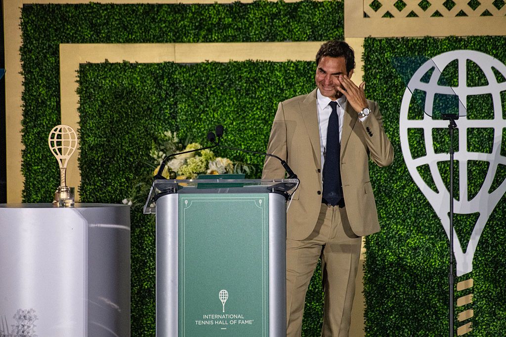 Source-feed image associated with Amidst Tears and Fanfare, Roger Federer Is Inducted Into The International Tennis Hall of Fame in Newport