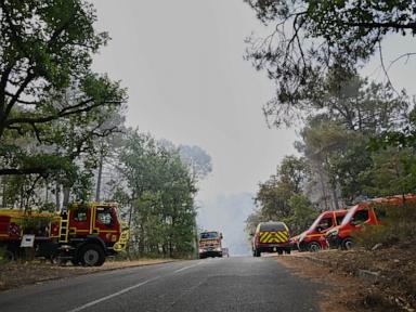 Source-feed image associated with Fire near Paris forces evacuations, disrupts trains and highway