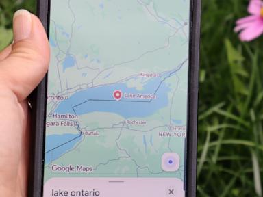 Source-feed image associated with Lake Ontario now called Lake America on Google Maps for US users after Trump ordered name change