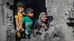 Source-feed image associated with UN commission of inquiry says Israel committing genocide in Gaza by deliberately targeting children
