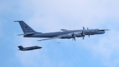 Source-feed image associated with UK fighter jets intercept Russian plane over Norwegian Sea