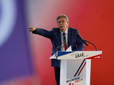 Image from linked report: France's far-left presidential candidate cheers Gen Z school protests