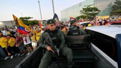 Source-feed image associated with Colombia's escalating, brutal internal conflict is defining its presidential election