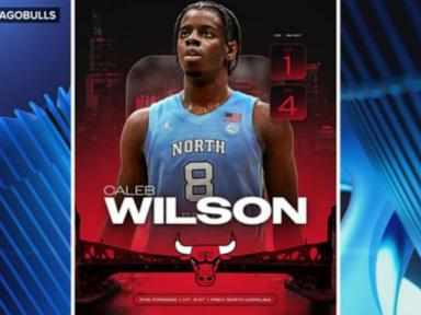 Source-feed image associated with WATCH: Newest Chicago Bull Caleb Wilson wants to be better than Jordan