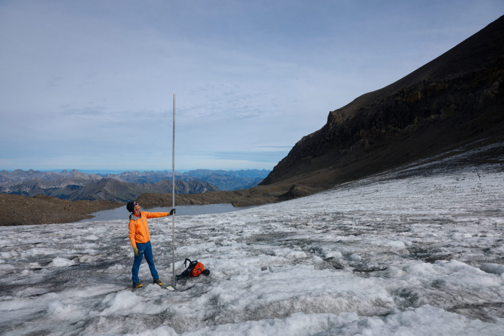 Image from linked report: Swiss glaciers lost more than 5% of ice volume in 2026. Heat waves and low winter snow accelerated the thaw