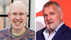 Source-feed image associated with Matt Lucas and Hugh Bonneville among actors calling for law on AI voice cloning