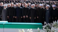 Source-feed image associated with Iran's supreme leader absent as senior officials attend ayatollah's funeral