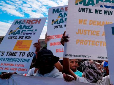 Source-feed image associated with South Africa's president acknowledges rising tensions over migration
