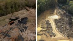 Image from linked report: £15m spent cleaning illegal waste supersite in ancient woodland