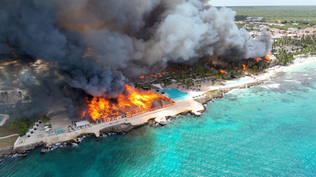 Source-feed image associated with Italian tourist killed in massive fire at Dominican Republic luxury beach resort
