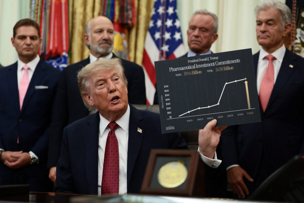 Source-feed image associated with WATCH: Trump says more pharmaceutical companies will lower drug prices