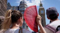 Source-feed image associated with Fourth heatwave grips parts of UK with 35C forecast