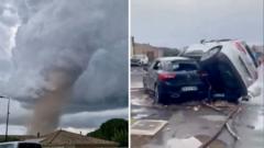 Source-feed image associated with Moment tornado tears through southern France