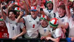 Source-feed image associated with Watch: Fans celebrate England's 4-2 World Cup victory over Croatia